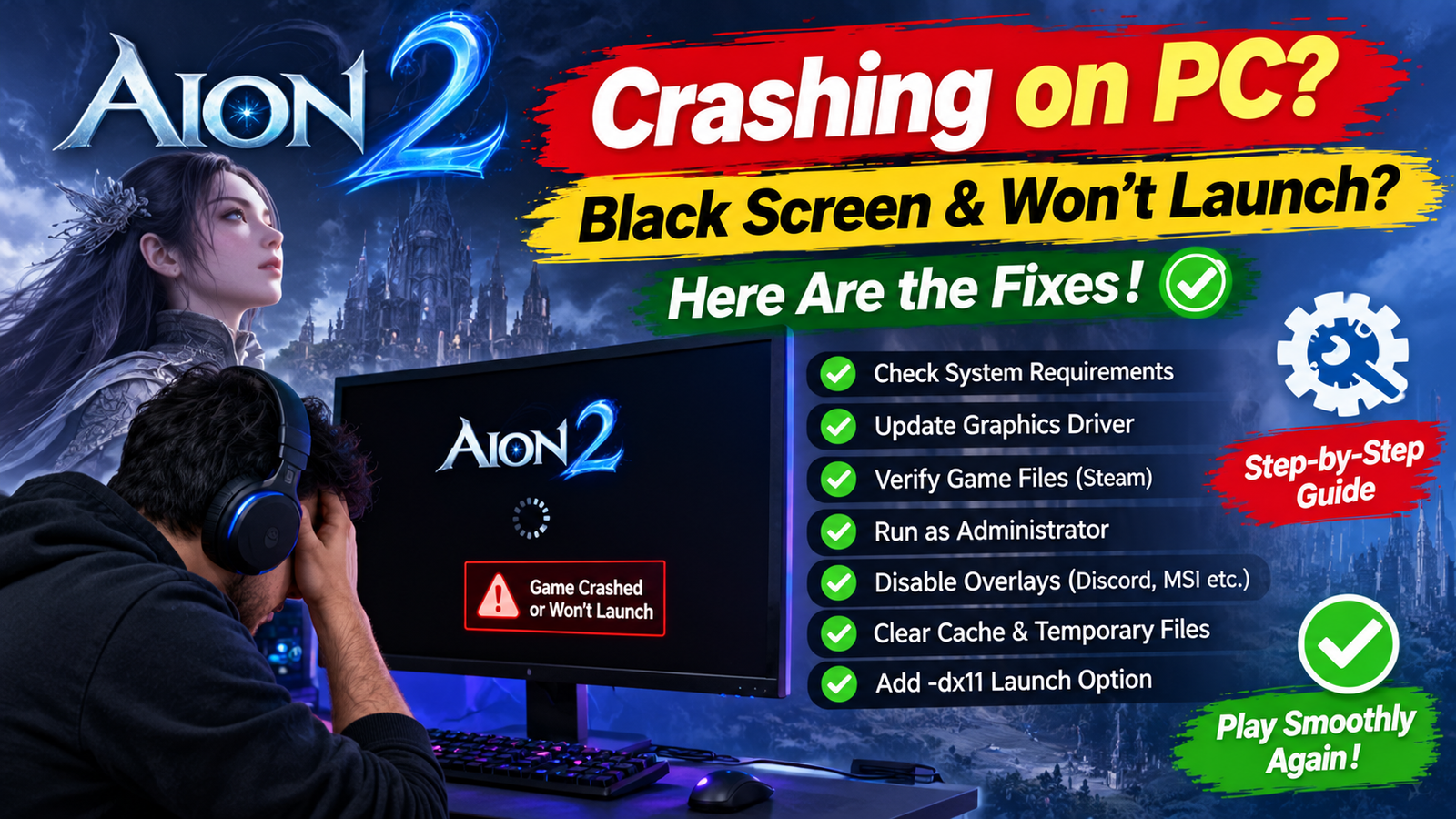Aion 2 Crashing on PC: Black Screen and Won’t Launch Fixes