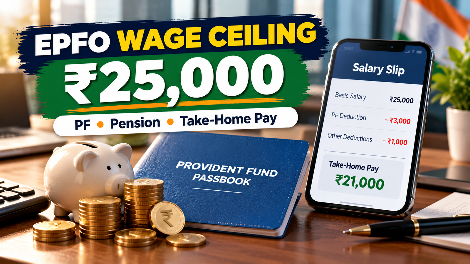 EPFO Wage Ceiling Raised to ₹25,000: What Changes for Your PF, Pension and Take-Home Salary