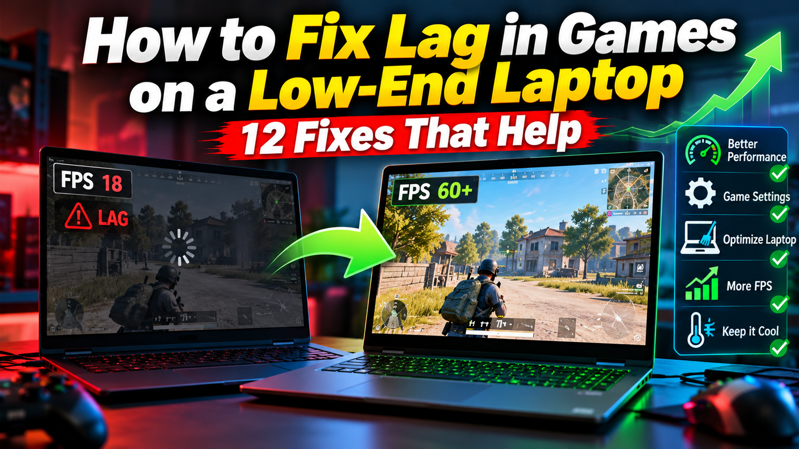 How to Fix Lag in Games on a Low-End Laptop: 12 Fixes That Help