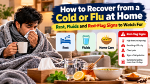 How to Recover from a Cold or Flu at Home: Rest, Fluids and Red-Flag Signs to Watch For