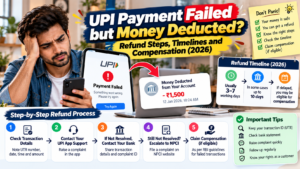 UPI Payment Failed but Money Deducted? Refund Steps, Timelines and Compensation (2026)