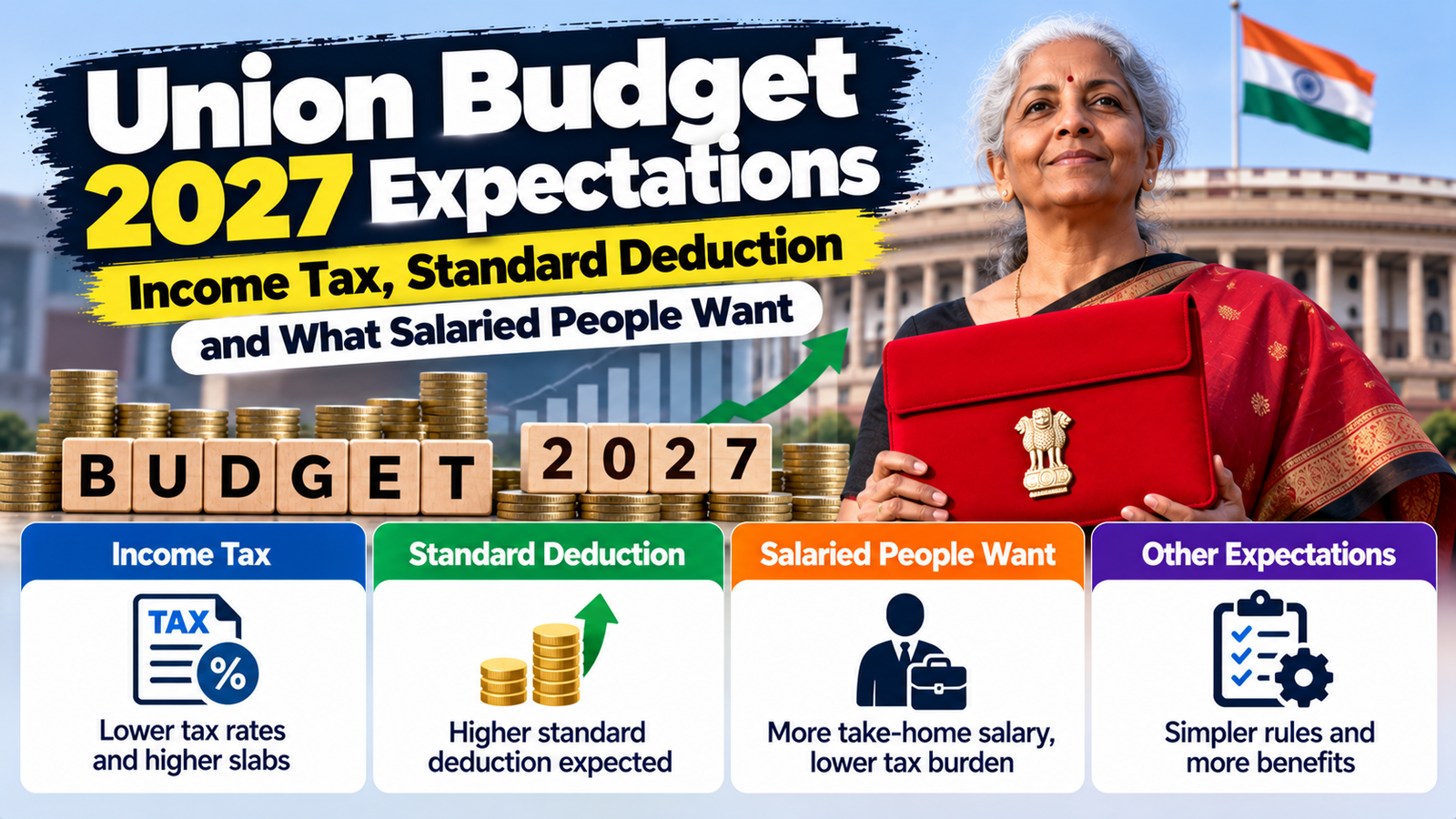 Union Budget 2027 Expectations: Income Tax, Standard Deduction and What Salaried People Want