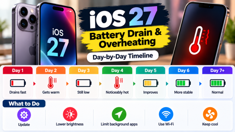 iOS 27 battery drain: iPhone Settings Battery screen showing usage